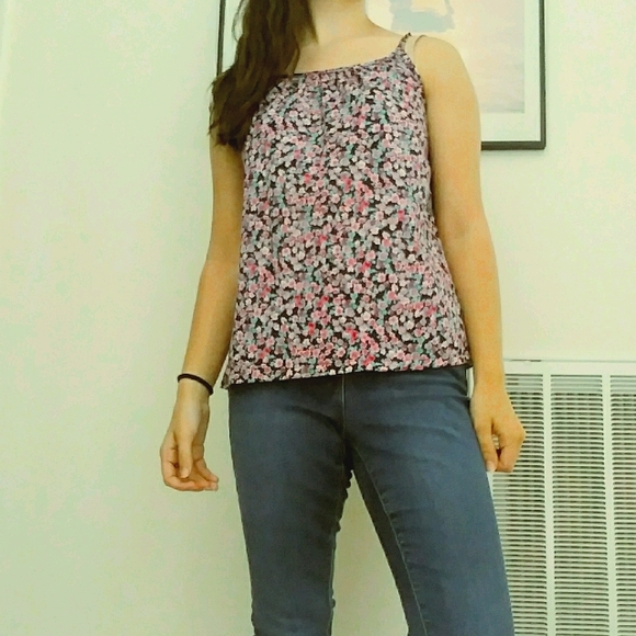 Floral Spaghetti Strap Blouse Shirt - Picture 5 of 5